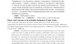 严重创伤院前急救中国专家共识